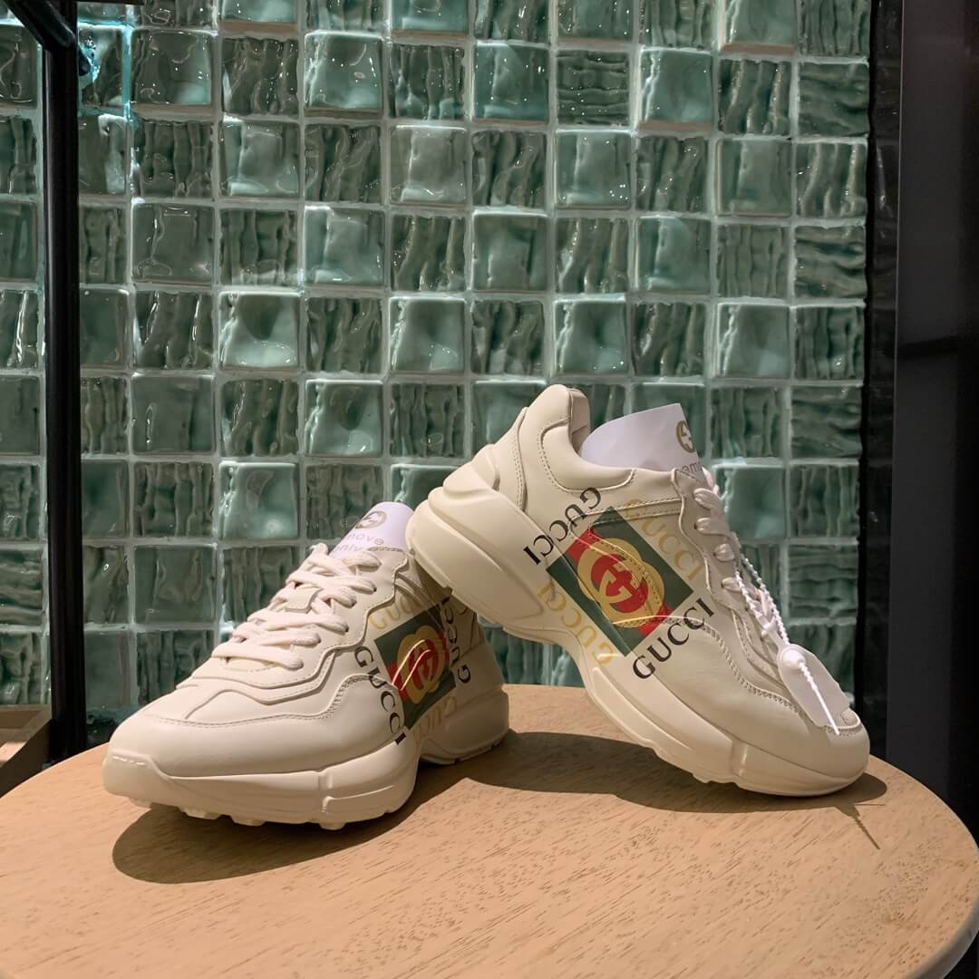Gucci Rhyton Gucci Logo Leather Sneaker 500878