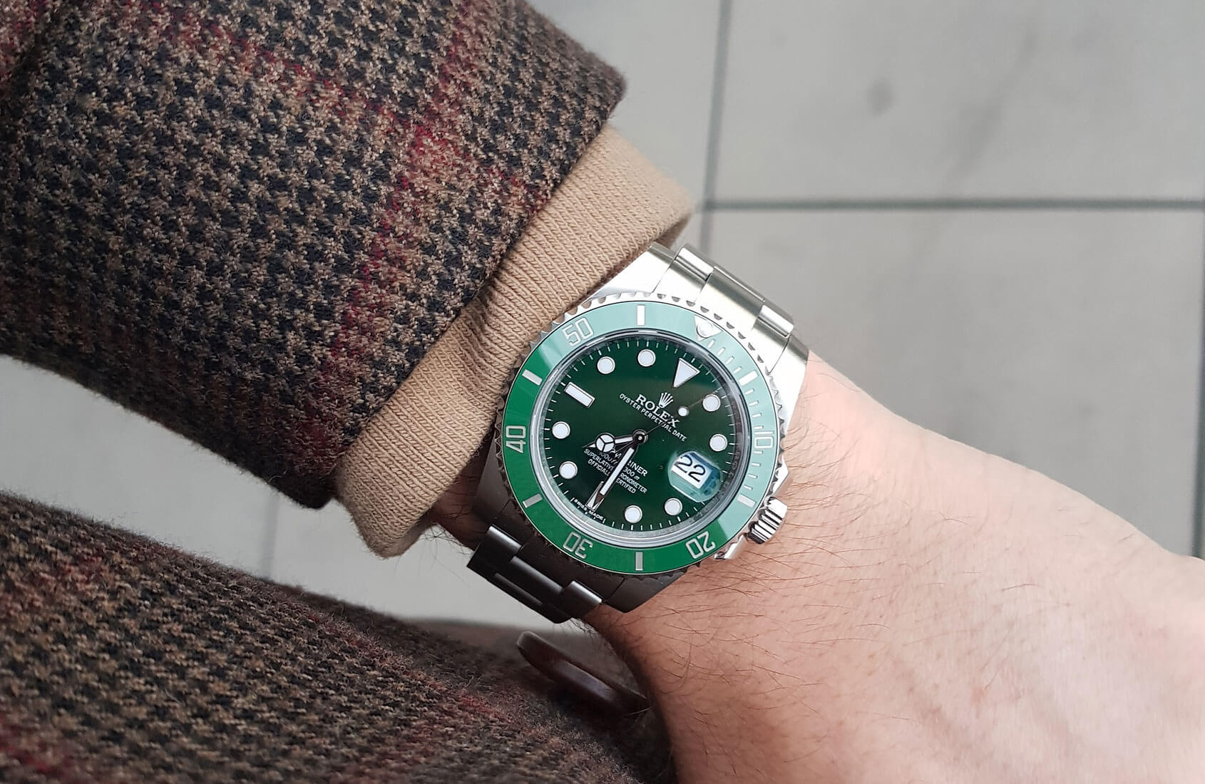 Rolex Submariner Date Watch Green M1166