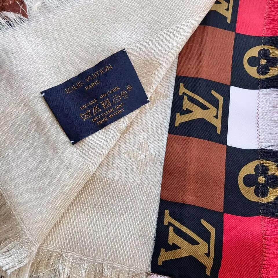 Louis Vuitton Monogram Check Shawl M68644 M68645