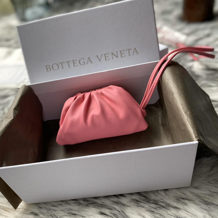 Bottega Veneta The Pouch Mini Leather Clutch 1364361