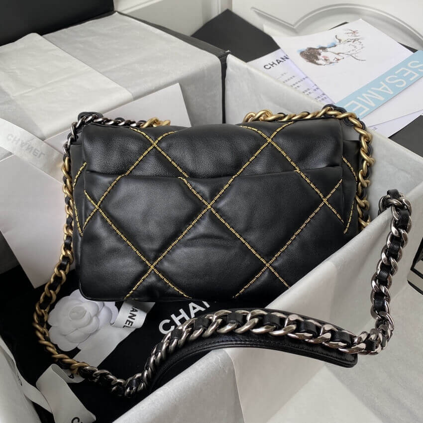 Chanel 19 Flap Bag Black AS1160 B03215