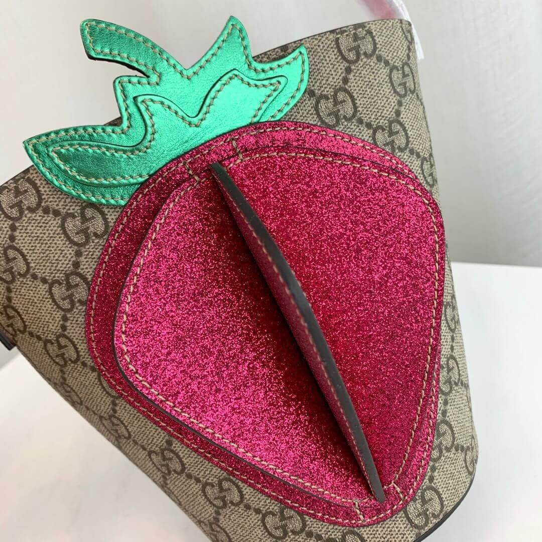 Gucci Childrens GG 3-D Strawberry Bucket Bag 630591
