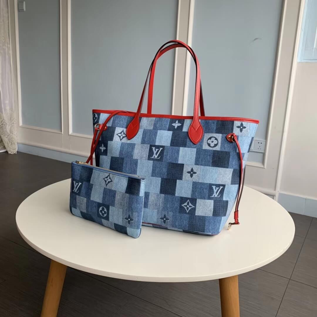 Louis Vuitton Monogram Denim Canvas Neverfull MM M44981