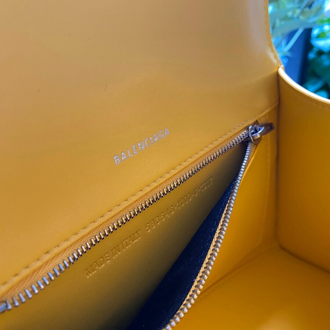 Balenciaga Hourglass S Shiny Box Calfskin Tote