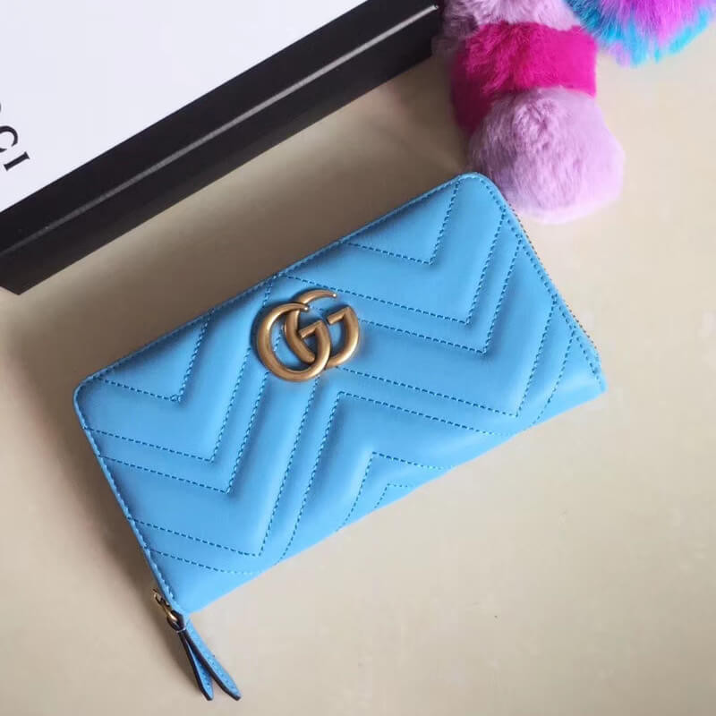 Gucci GG Marmont Zip Around Wallet 443123