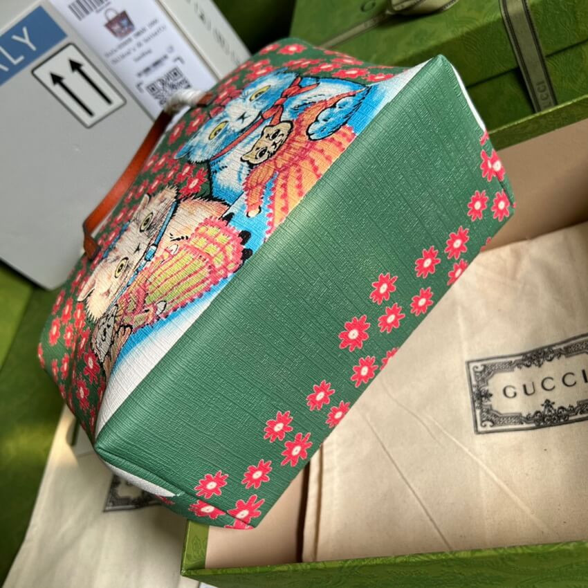 Gucci Kitten Print Tote Bag 410812