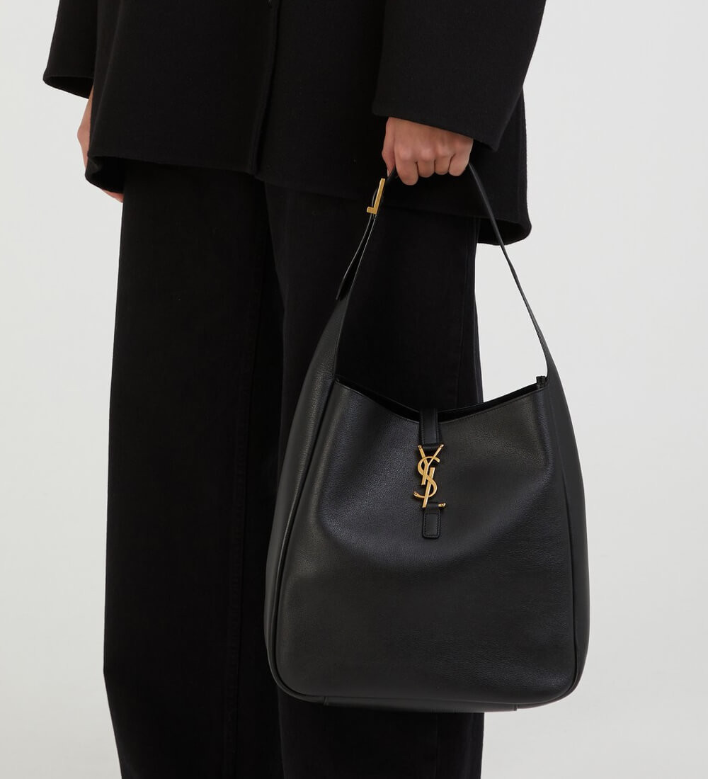 Saint Laurent Large Le 5 A 7 Hobo Bag in Smooth Leather 753837