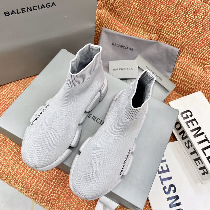 Balenciaga Speed 2.0 Knit Sock Sneakers 617239 Grey