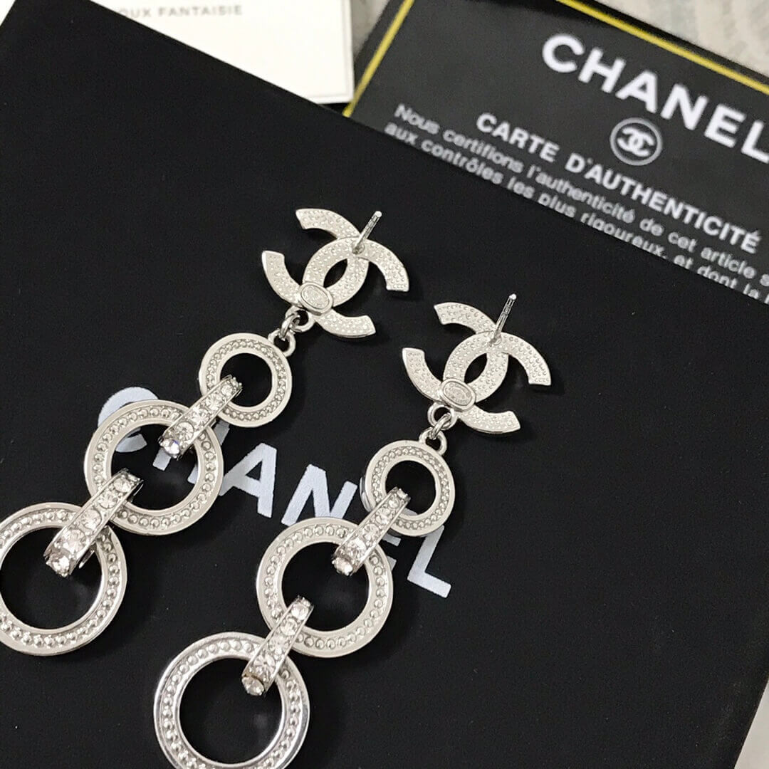 Chanel Icon Chain Party Style Elegant Style Earrings AB4038