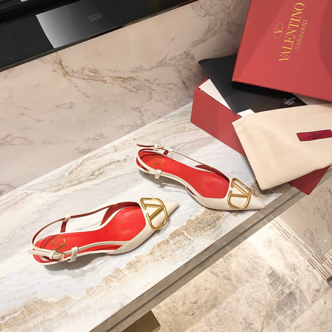 Valentino Garavani Vlogo Calfskin Slingback Pump 50mm SW2S0Q70