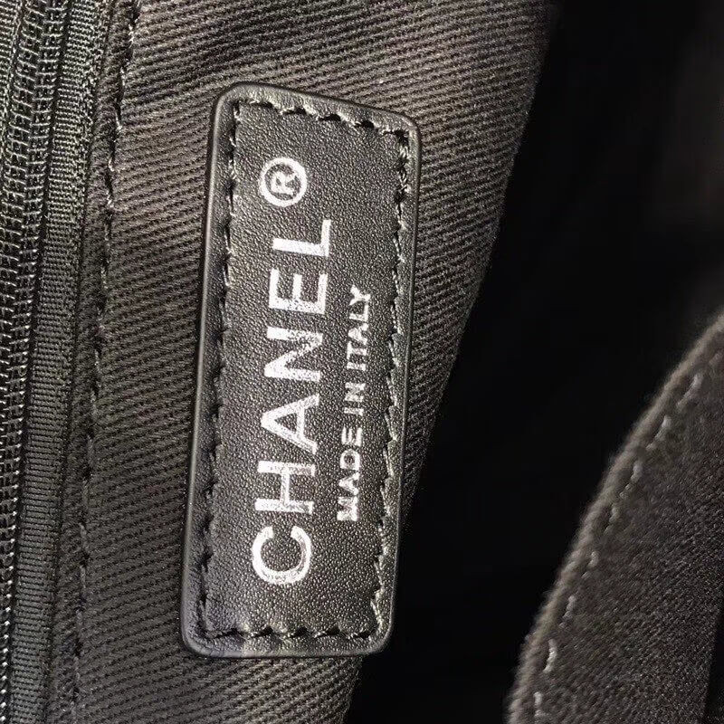 Chanel Deauville Chain Shoulder Tote 33cm Canvas Bag A66939