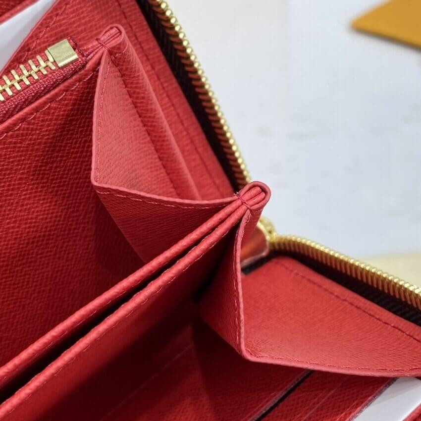 Louis Vuitton Monogram Zippy Wallet M41896 Red