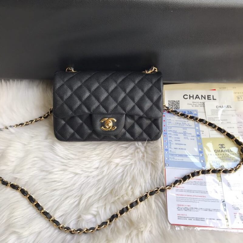 Chanel Caviar Calfskin 20cm Classic Flap Bag 1116 Black