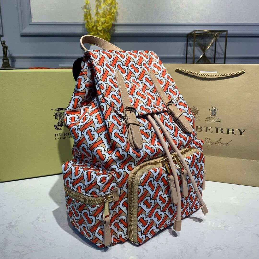 Burberry The Medium Rucksack in Monogram Print Nylon 80134111