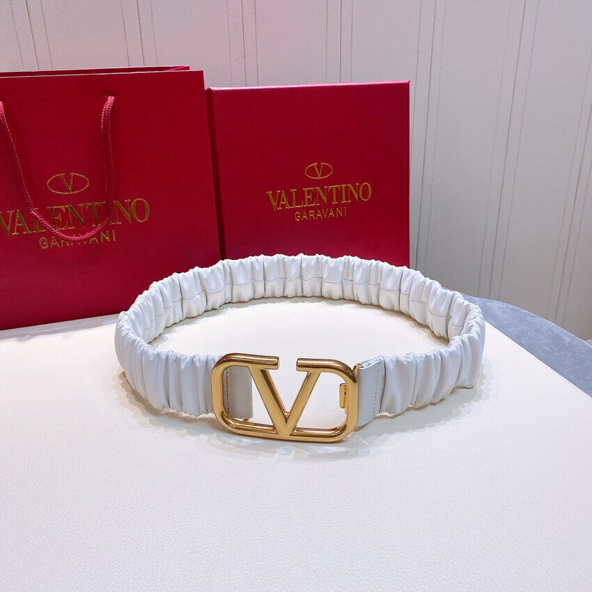 Valentino Garavani VLogo Elasticated Leather Belt