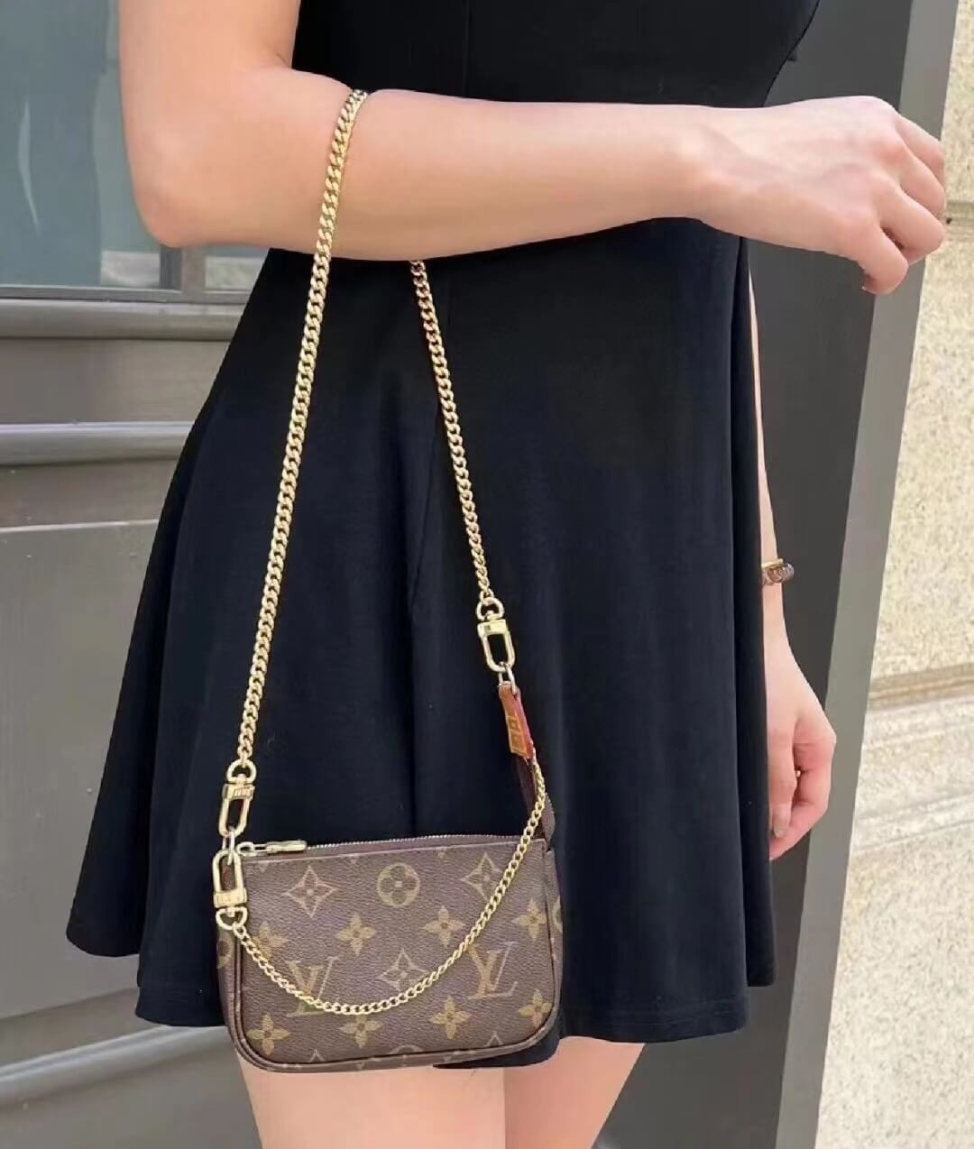 Louis Vuitton Monogram Canvas Mini Pochette Accessoires On Chain M82510