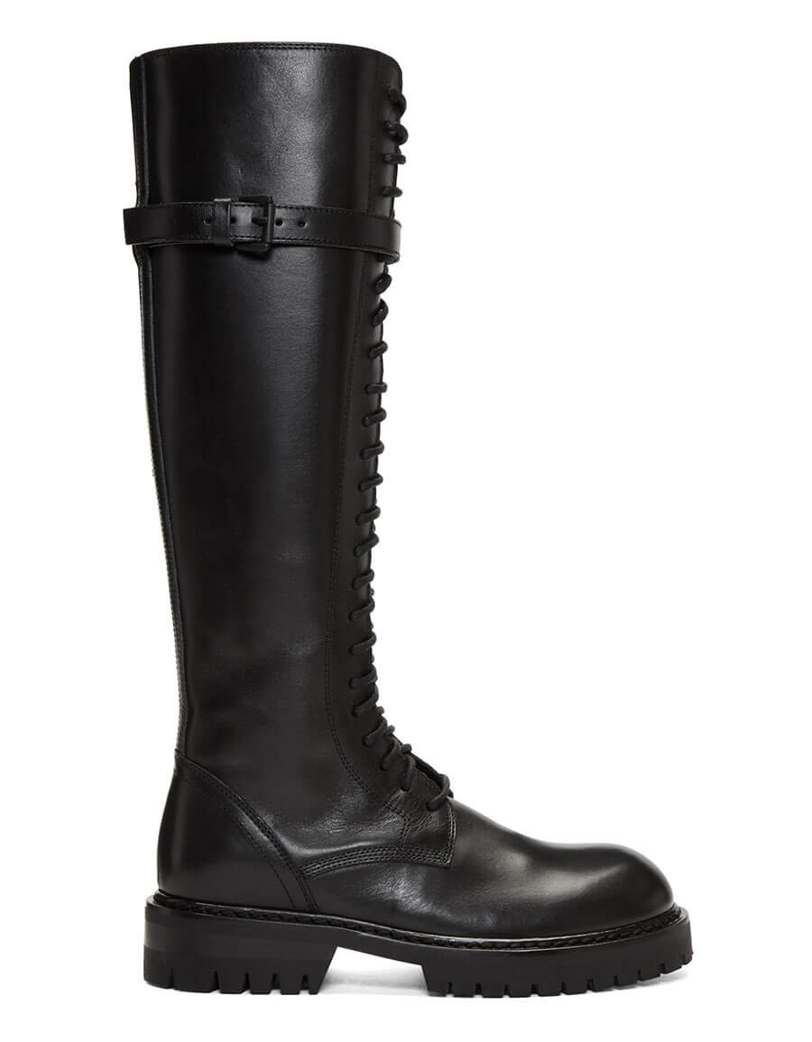 Ann Demeulemeester Calfskin Tall Lace-Up Boots A141