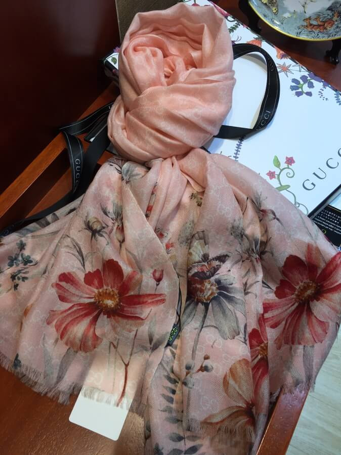 Gucci GG Blooms Print Scarf 499225