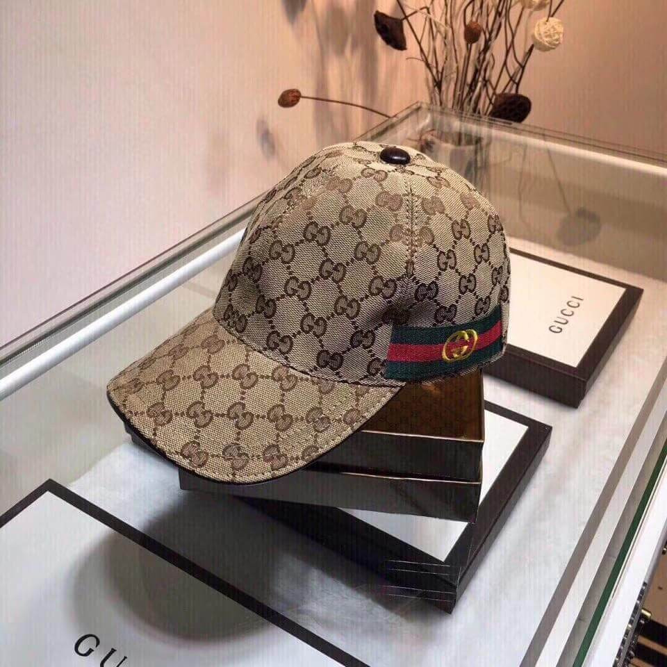 Gucci Original GG Canvas Baseball Hat With Web 200031