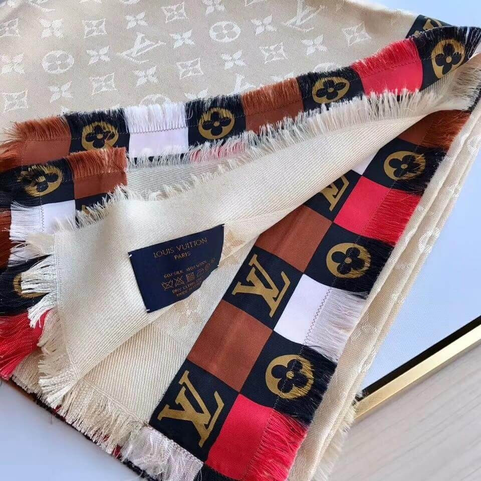 Louis Vuitton Monogram Check Shawl M68644 M68645