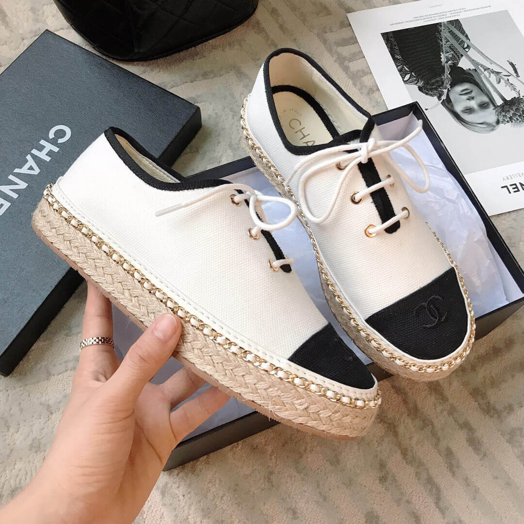 Chanel Tweed Lace-Ups G36140