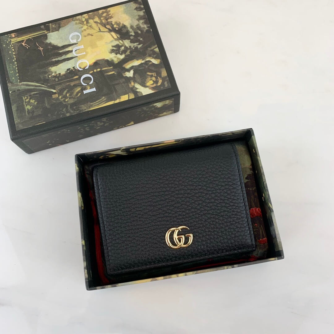 Gucci Leather Card Case Wallet 456126