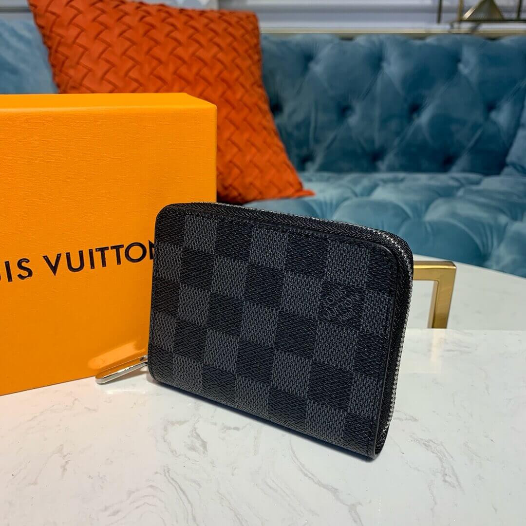 Louis Vuitton Damier Graphite Zippy Coin Purse N60067