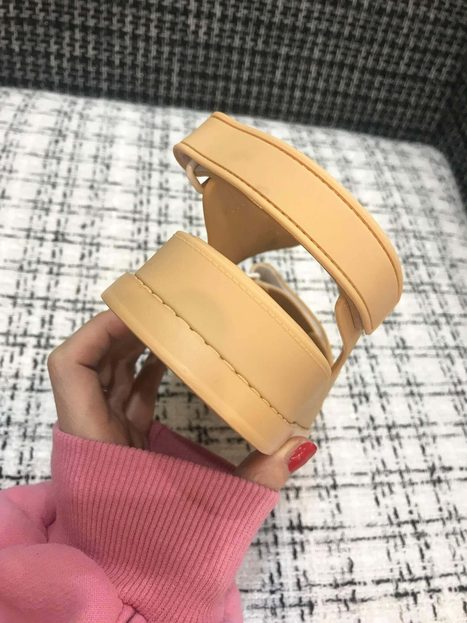 Chanel Velcro Sandals G31848 Beige