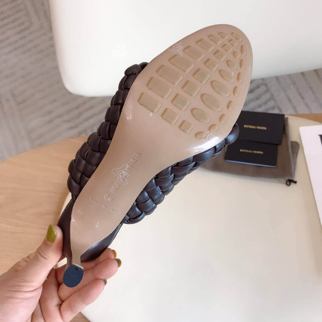 Bottega Veneta BV Curve Sandals 621340 Dark Coffee