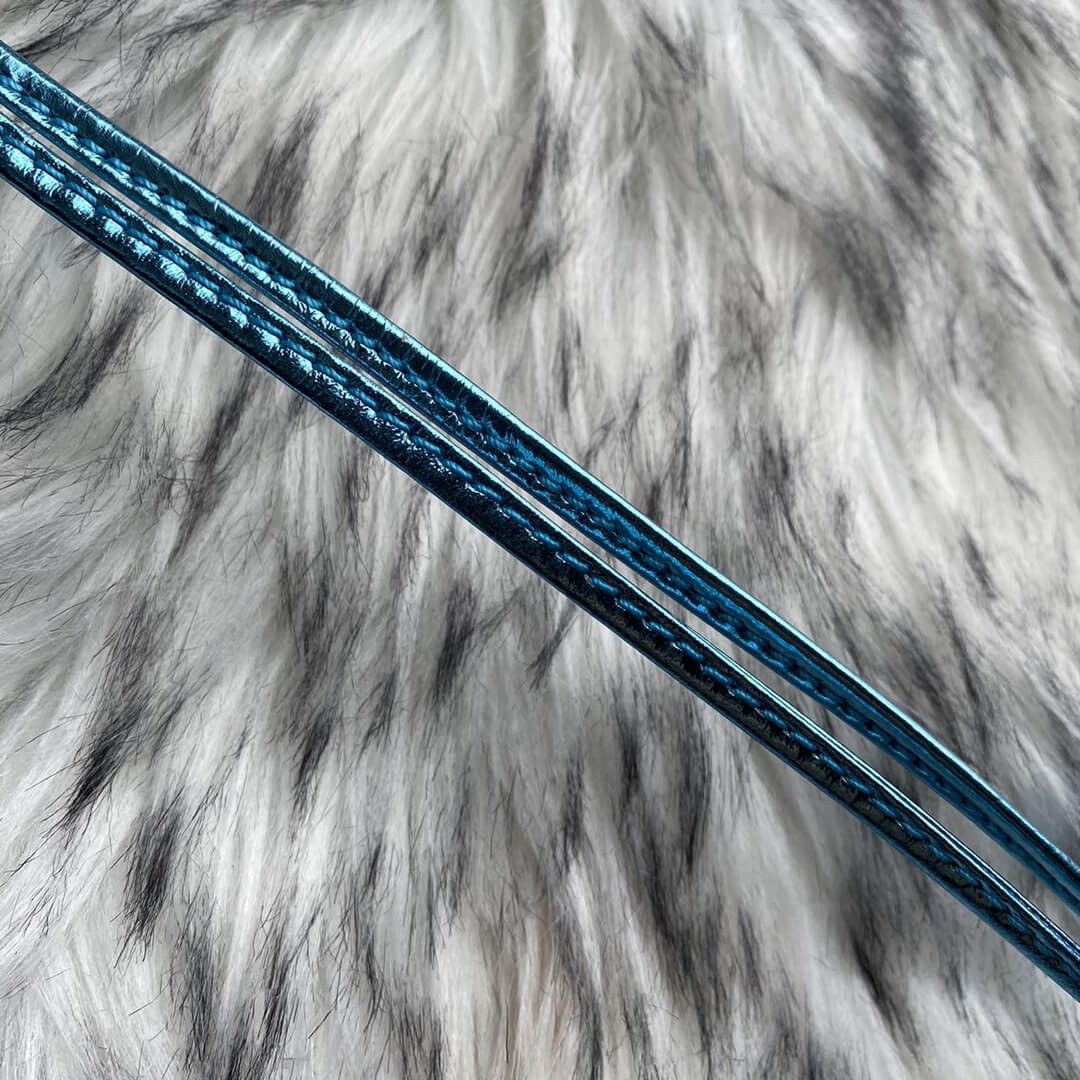 Bottega Veneta The Pouch Mini Clutch In Blue Metallic Leather 1364361