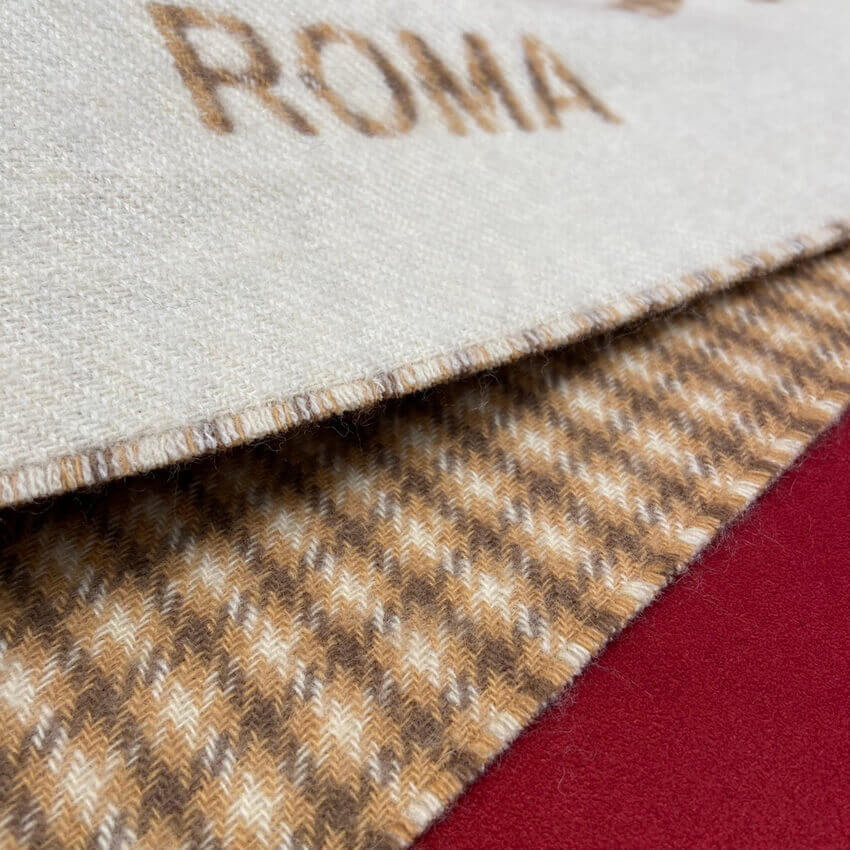 Fendi Cream Wool And Cashmere Scarf FXT334