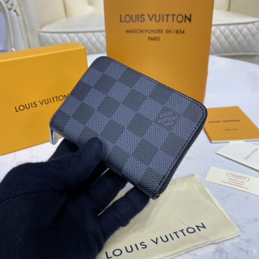 Louis Vuitton Damier Graphite Zippy Coin Purse N60067