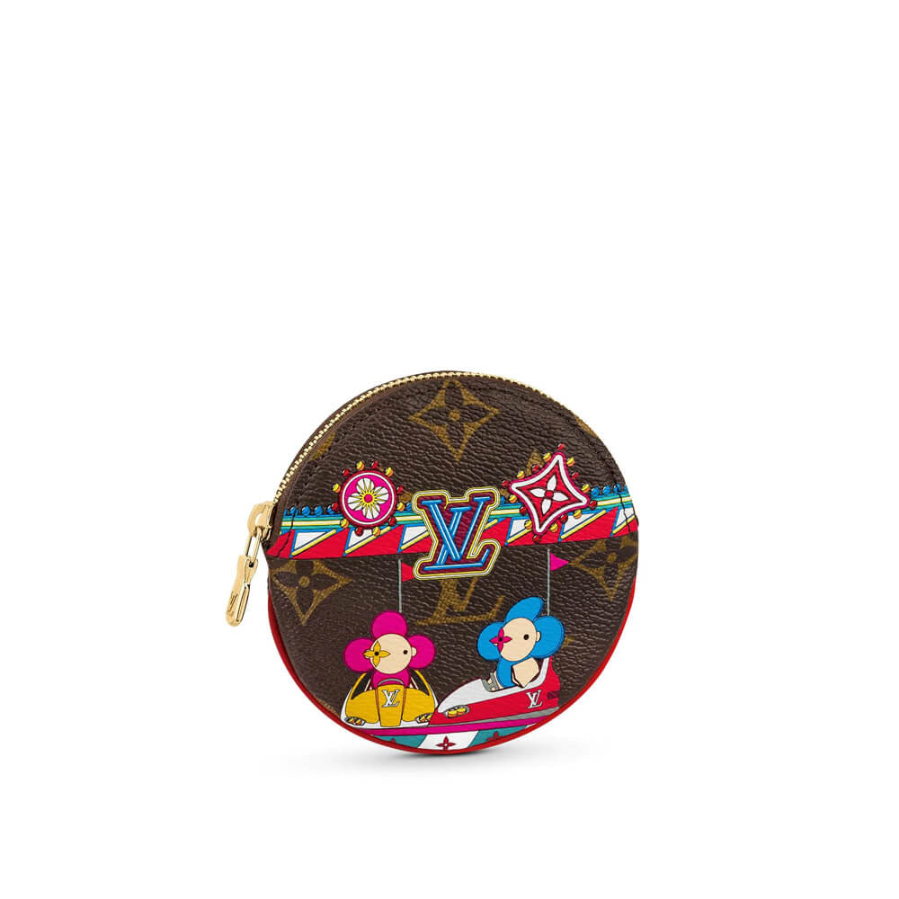 Louis Vuitton Christmas Animation 2020 Round Coin Purse M69749