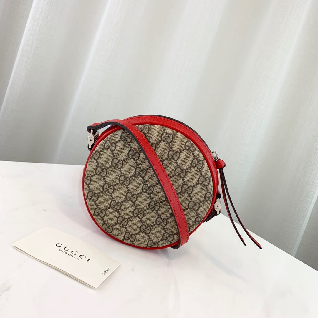 Gucci Childrens Check Bow GG Messenger 478294 Red