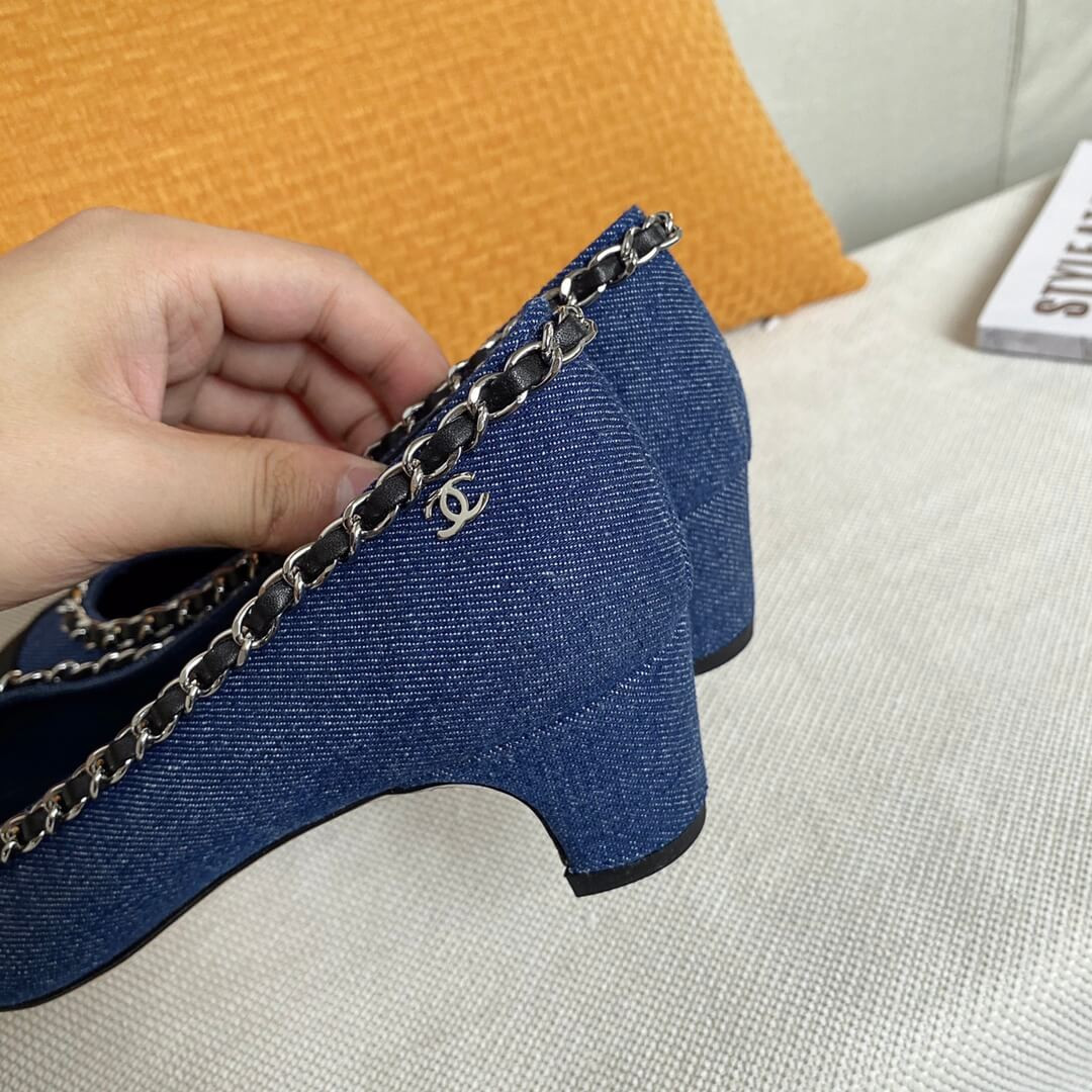 Chanel Denim Pumps G35384