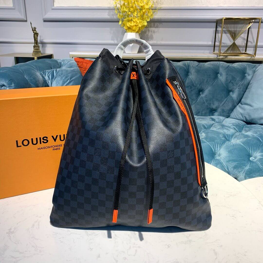 Louis Vuitton Damier Cobalt Drawstring Backpack N40170
