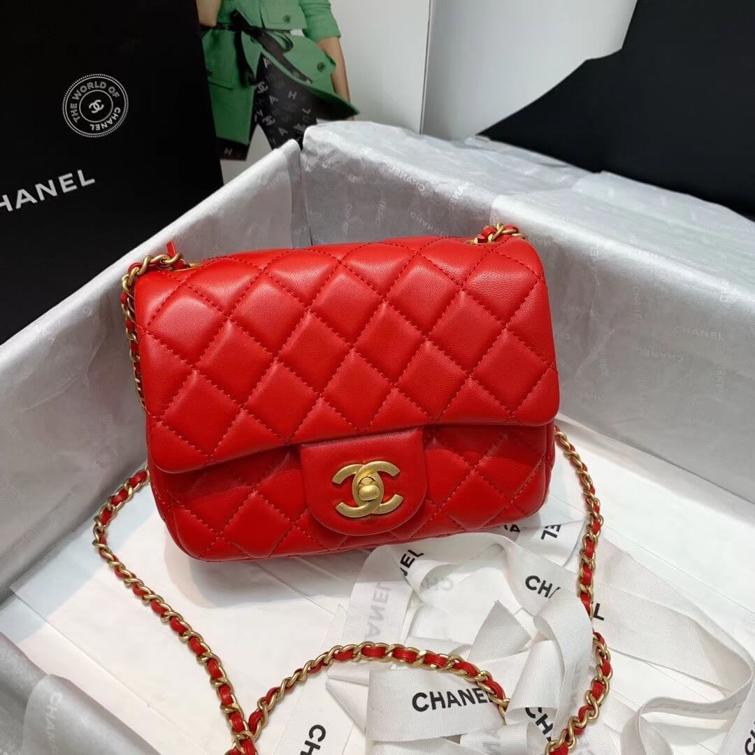 Chanel Lambskin Flap Bag AS1786