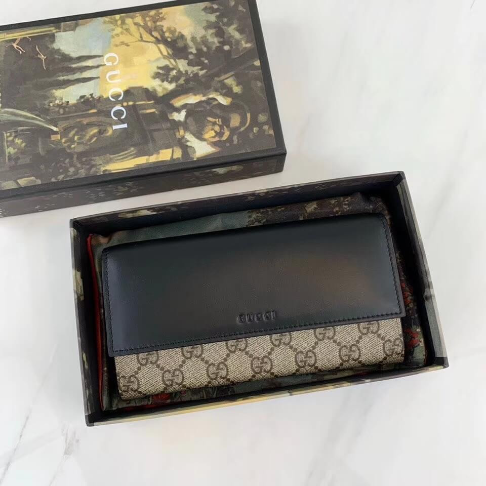 Gucci GG Supreme Continental Wallet 410100
