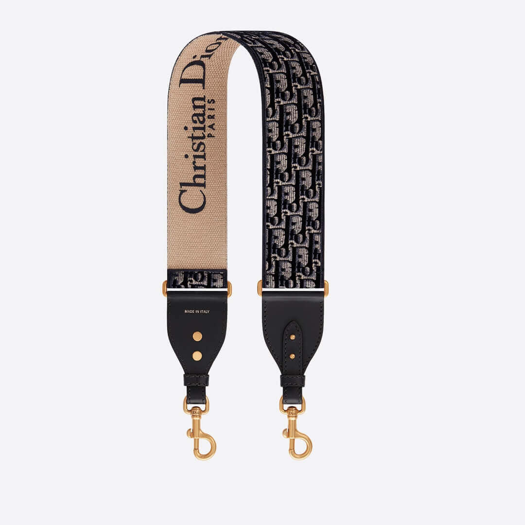 Dior Oblique Embroidered Velvet Shoulder Strap S8540C