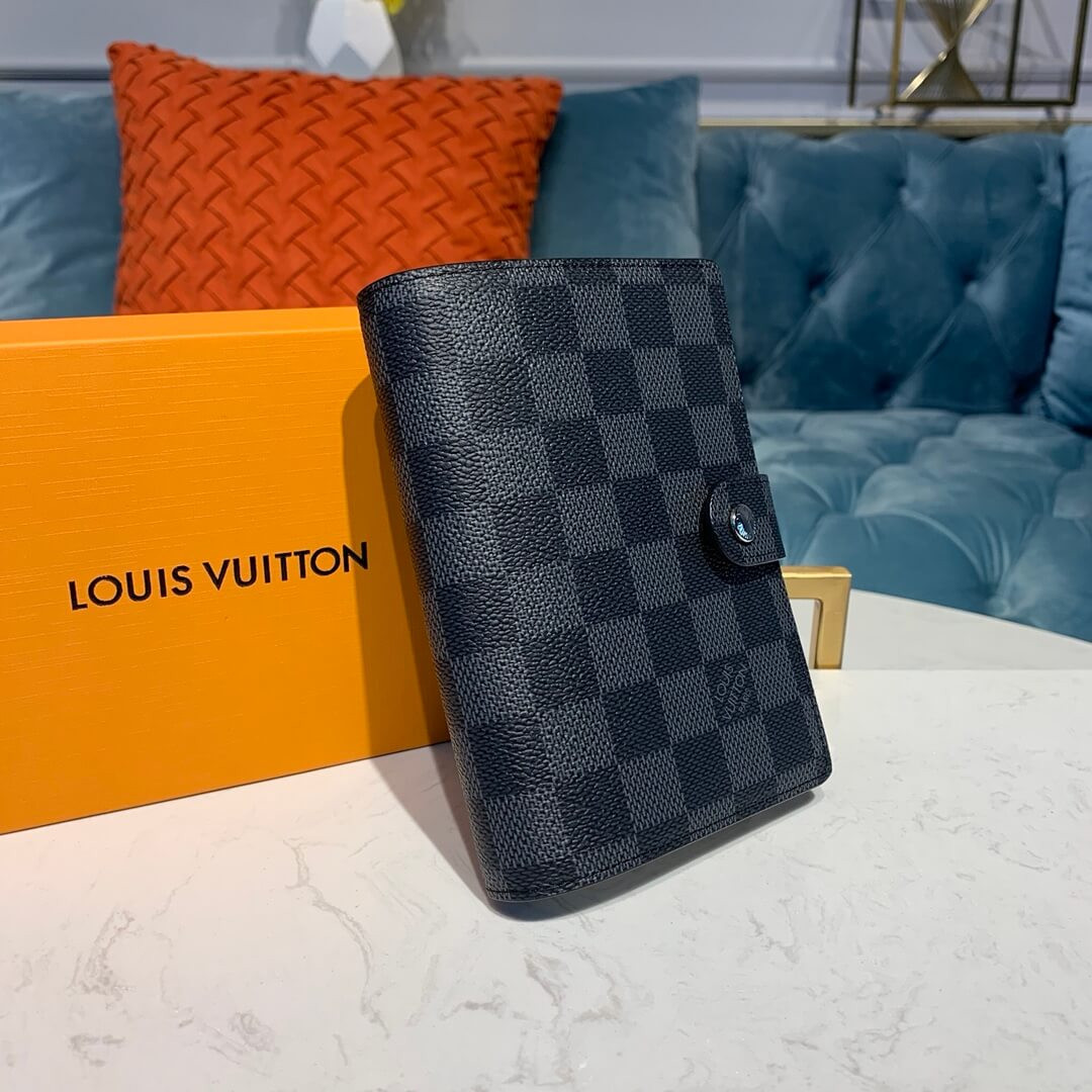 Louis Vuitton Damier Graphite Small Ring Agenda Cover R20005