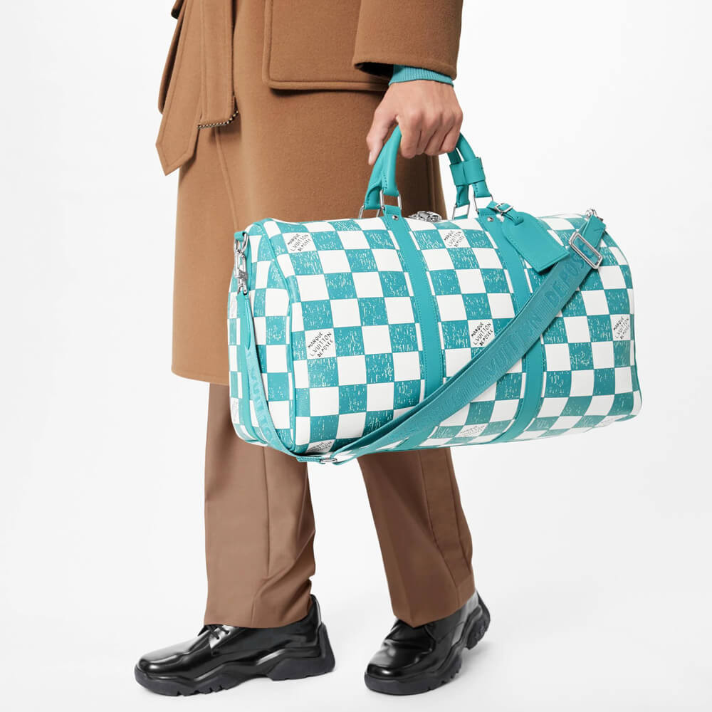 Louis Vuitton Damier Checkerboard Pattern Keepall Bandoulière 45 N80404