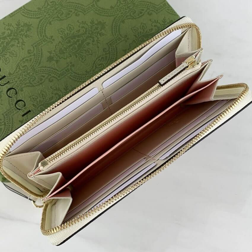 Gucci Les Pommes Zip Around Wallet 663924