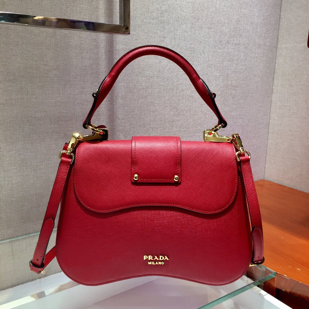 Prada Saffiano Leather Medium Sidonie Bag 1BN005