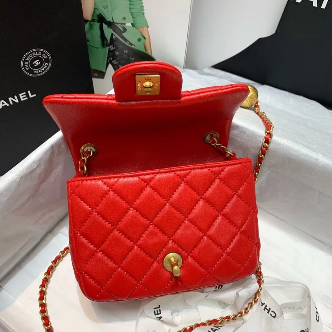 Chanel Lambskin Flap Bag AS1786