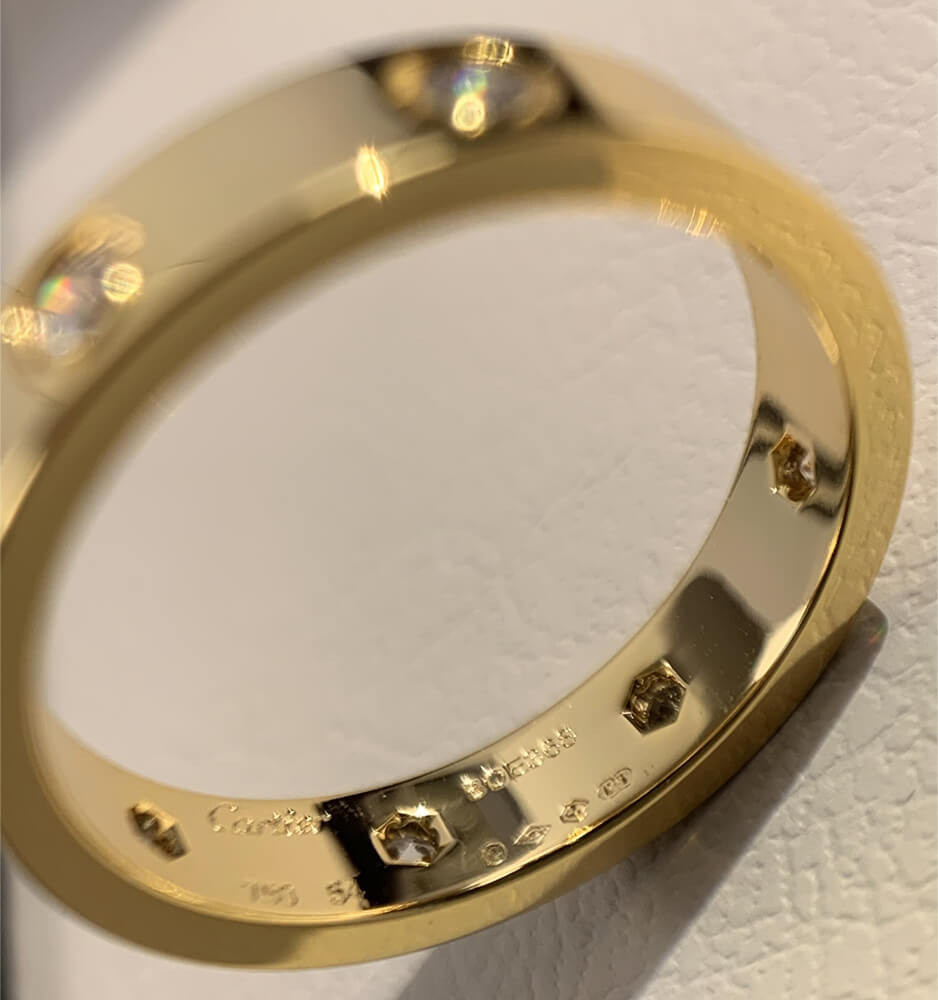 Cartier Love Wedding Band Fashion Ring 8 Diamonds