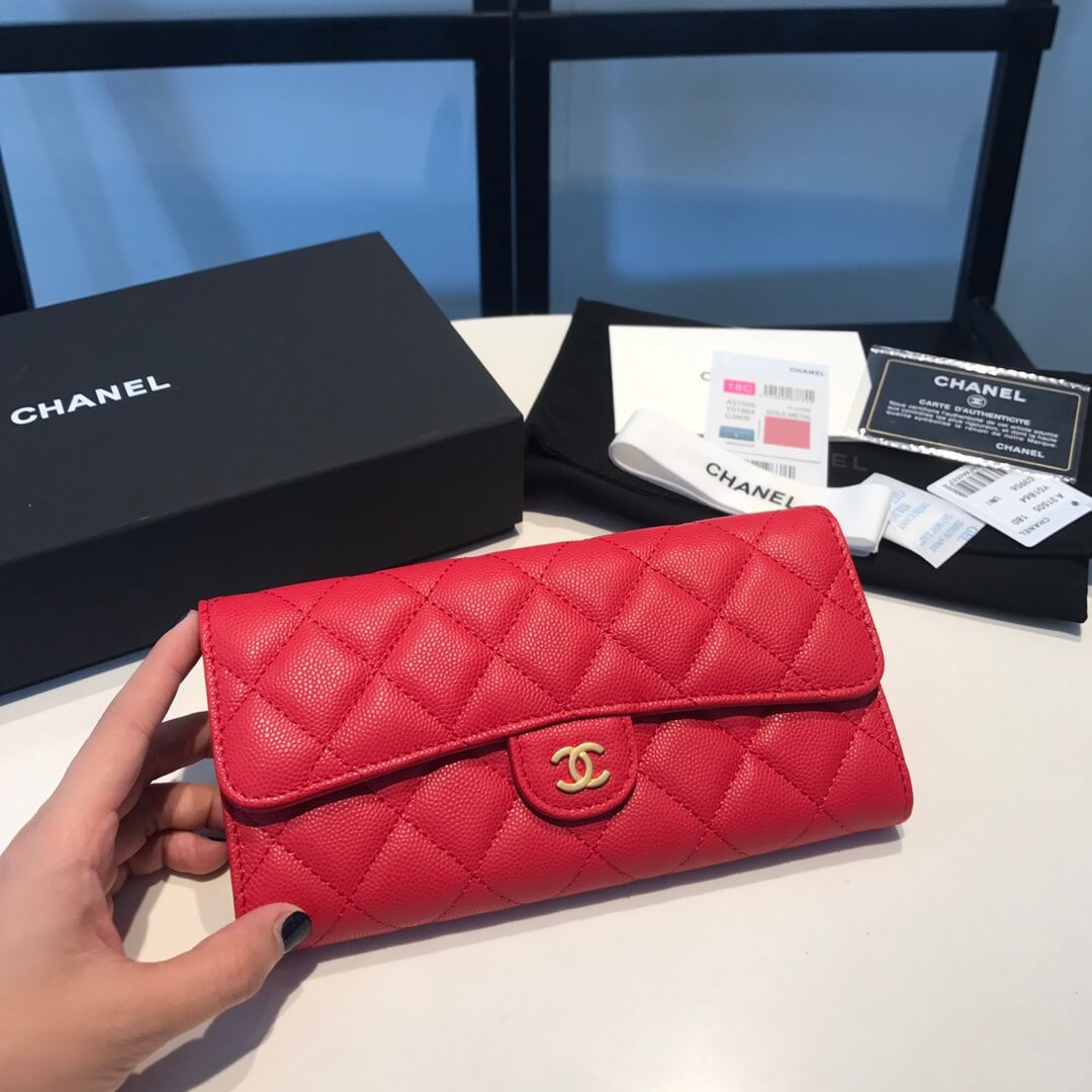 Chanel Grainy Calfskin Classic Bifold Wallet A31505