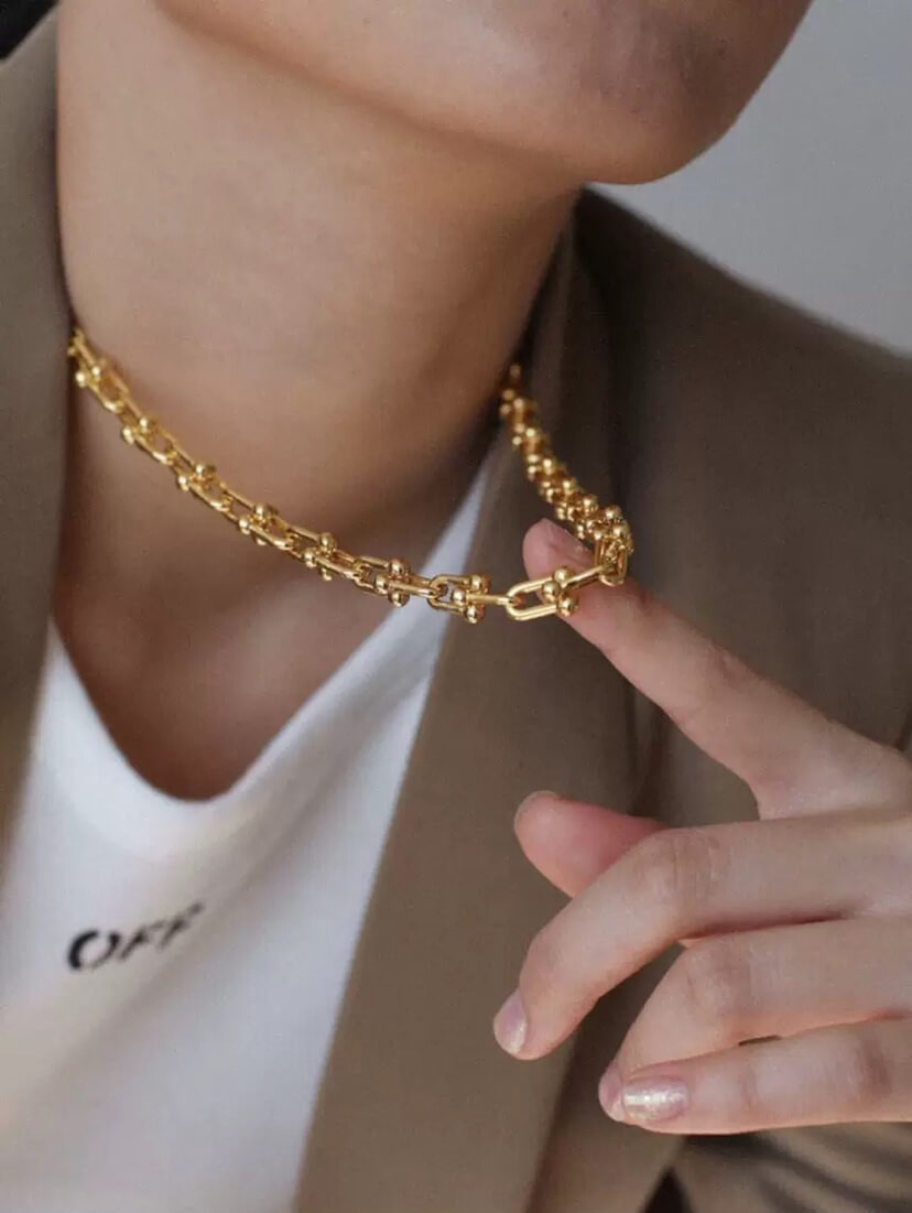 Tiffany & Co Graduated Link Necklace 9651