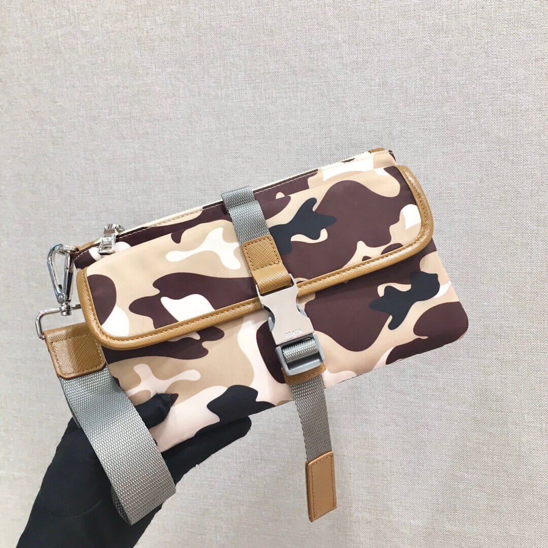 Prada Nylon Clutch Camouflage Print 2VH011