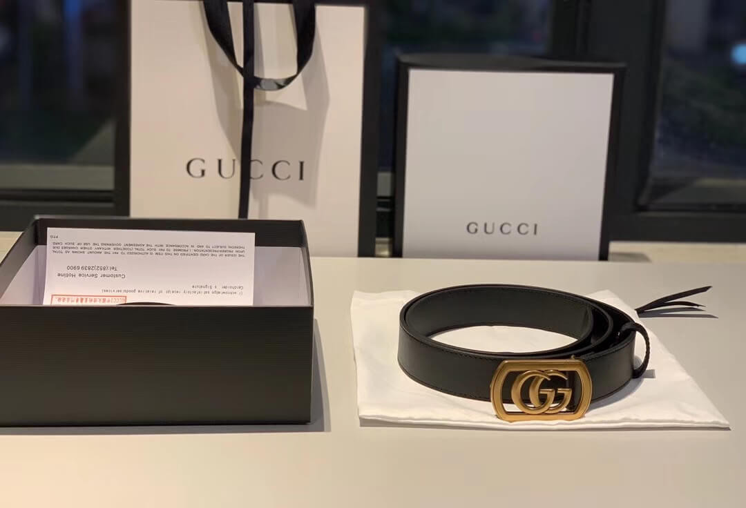 Gucci Belt With Framed Double G Buckle 575587