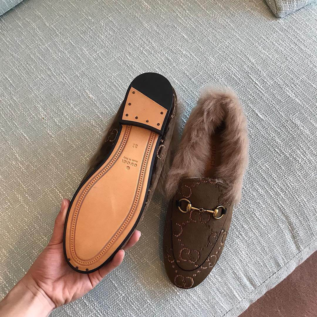 Gucci Princetown GG Velvet loafer 448656